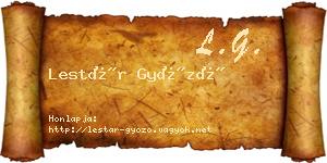 Lestár Győző névjegykártya