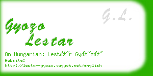 gyozo lestar business card
